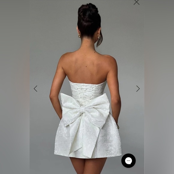 Babyboo Elenora Dress. Worn once. Removable bow. Bridal shower/bachelorette. - Picture 3 of 6